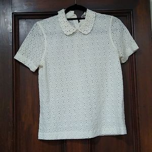 JCrew eyelet top